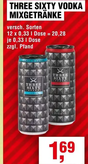 Handelshof THREE SIXTY VODKA MIXGETRÄNKE Angebot