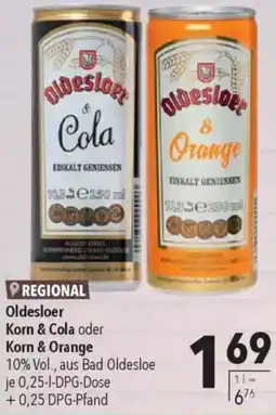 CITTI Markt Oldesloer Korn & Cola oder Korn & Orange Angebot