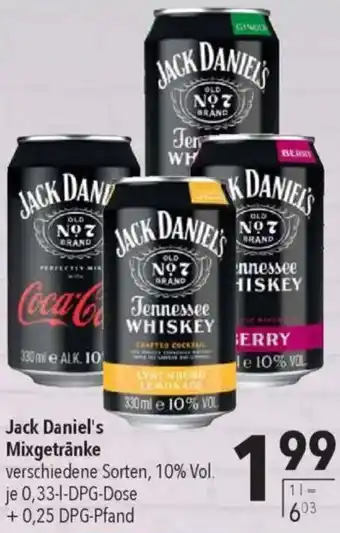 CITTI Markt Jack Daniel's Mixgetränke Angebot