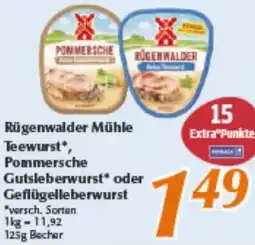 inkoop Rügenwalder Mühle Teewurst, Pommersche Gutsleberwurst oder Geflügelleberwurst Angebot