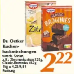 inkoop Dr. Oetker Kuchenbackmischungen Angebot