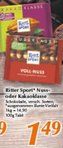 inkoop Ritter Sport Nuss- oder Kakaoklasse Angebot