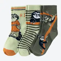 NKD Kinder-Jungen-Socken mit Faultier-Motiven, 3er-Pack Angebot