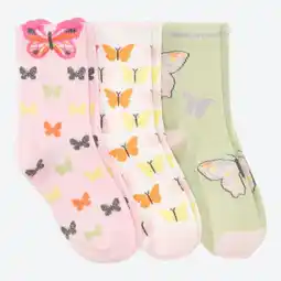 NKD Kinder-Mädchen-Socken mit Schmetterlings-Motiven, 3er-Pack Angebot