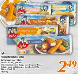 inkoop Iglo Fischstäbchen oder Goldknusperfilets Angebot