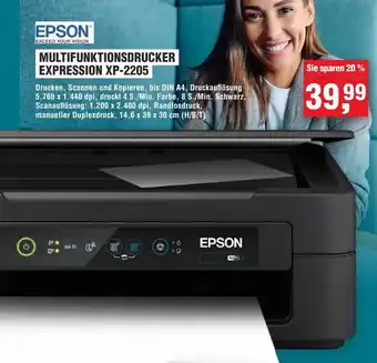 Handelshof EPSON MULTIFUNKTIONSDRUCKER EXPRESSION XP-2205 Angebot