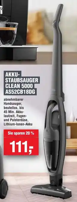 Handelshof AEG AKKU- STAUBSAUGER CLEAN 5000 AS52CB18DG Angebot