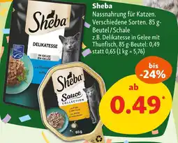 Fressnapf Sheba delikatesse in gelee mit thunfisch Angebot