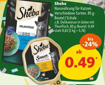 Fressnapf Sheba delikatesse in gelee mit thunfisch Angebot