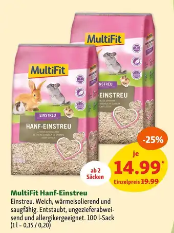 Fressnapf Multifit hanf-einstreu Angebot