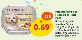 Fressnapf Premiere petits filets oder petit pate Angebot