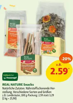 Fressnapf Real nature snacks Angebot