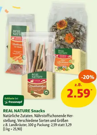 Fressnapf Real nature snacks Angebot