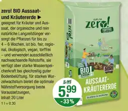 V Markt Zero! bio aussaat- und kräutererde Angebot