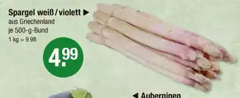 V Markt Spargel weiß/violett Angebot