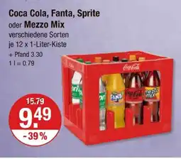 V Markt Coca cola, fanta, sprite mezzo mix Angebot