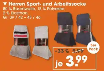 V Markt Herren sport- und arbeitssocke Angebot