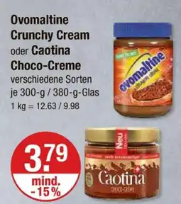 V Markt Ovomaltine crunchy cream oder caotina choco-creme Angebot