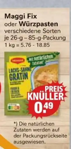 V Markt Maggi fix oder würzpasten Angebot