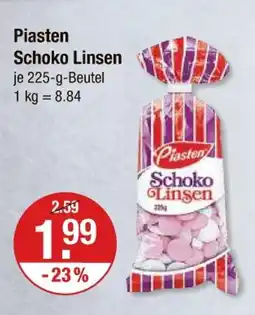 V Markt Piasten schoko linsen Angebot