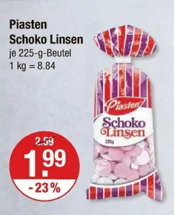 V Markt Piasten schoko linsen Angebot