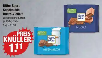 V Markt Ritter sport schokolade bunte-vielfalt Angebot