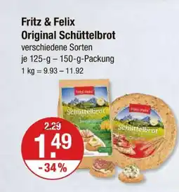 V Markt Fritz & felix original schüttelbrot Angebot