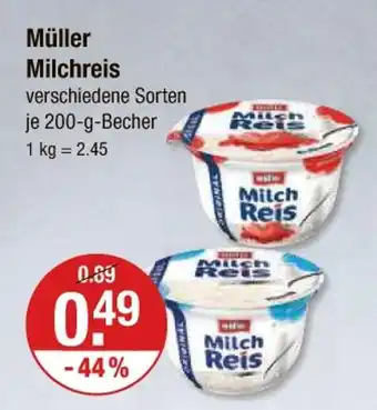 V Markt Müller milchreis Angebot