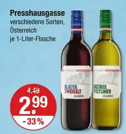 V Markt Presshausgasse blauer zweigelt, grüner veltliner Angebot