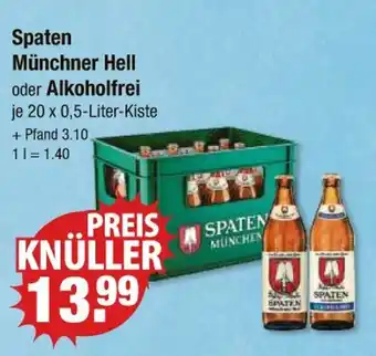 V Markt Spaten münchner hell oder alkoholfrei Angebot