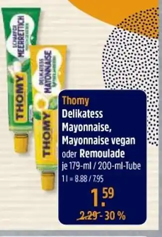 V Markt Thomy delikatess mayonnaise, mayonnaise vegan oder remoulade Angebot