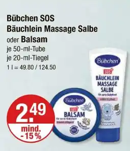 V Markt Bübchen sos bäuchlein massage salbe oder balsam Angebot