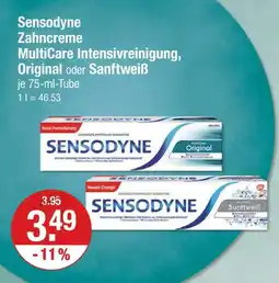 V Markt Sensodyne zahncreme multicare intensivreinigung, original oder sanftweiß Angebot