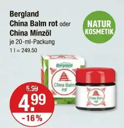 V Markt Bergland china balm rot oder china minzöl Angebot