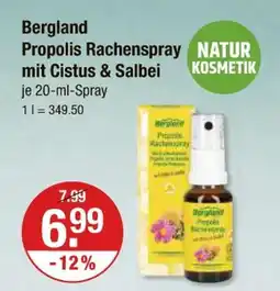 V Markt Bergland propolis rachenspray mit cistus & salbei Angebot