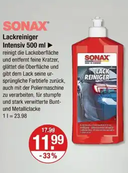 V Markt Sonax lackreiniger intensiv 500 ml Angebot