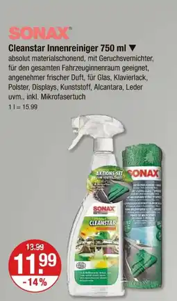 V Markt Sonax cleanstar innenreiniger 750 ml Angebot