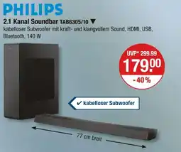 V Markt Philips 2.1 kanal soundbar Angebot