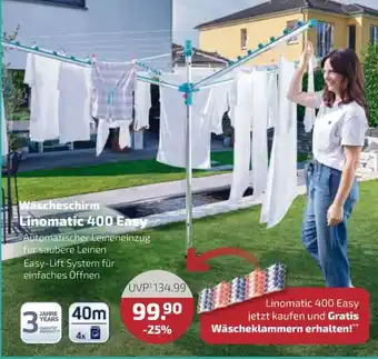 V Markt Linomatic wäscheschirm linomatic 400 easy Angebot