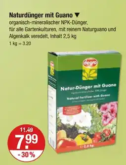 V Markt Degro naturdünger mit guano Angebot