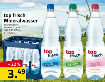 Logo Getränkemarkt Top Frisch Mineralwasser 12x1L Angebot