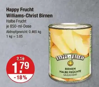 V Markt Happy frucht williams-christ birnen Angebot