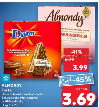 Kaufland Almondy torte daim schokoladen-torte oder schwedische mandeltorte Angebot