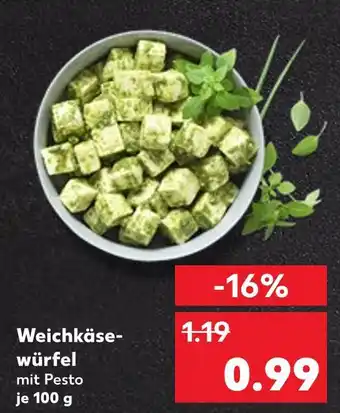 Kaufland Weichkäsewürfel mit pesto Angebot