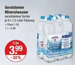 V Markt Gerolsteiner mineralwasser Angebot