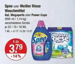 V Markt Spee oder weißer riese waschmittel Angebot