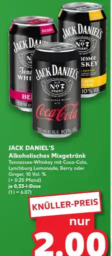 Kaufland Jack daniel's alkoholisches mixgetränk Angebot