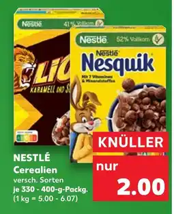 Kaufland Nestlé lion karamell und schoko oder nesquik Angebot