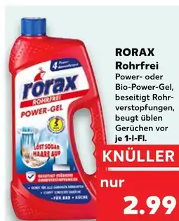 Kaufland Rorax rohrfrei power- oder bio-power-gel Angebot