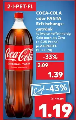 Kaufland Coca-cola coca-cola oder fanta erfrischungsgetränk Angebot